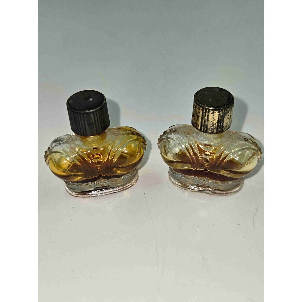 Prince Matchabelli Glass Vintage Translucent 1920s Perfume Bottles lot of 2
